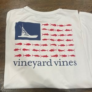 Vineyard Vines Fish Flag Long Sleeve Harbor Performance Long Sleeve